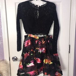 Sequin Hearts Two-Piece Fit & Flare Dress. Size 7.